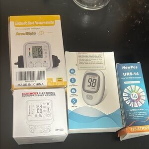Health Bundle - 2x Blood Pressure, Blood Sugar, Test Strips